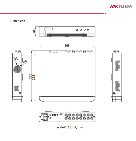 Hikvision 16CH AcuSense DVR 1080P HDTVI/AHD/CVI/CVBS/IP Video Inputs Human & Vehicle Detection NO HDD