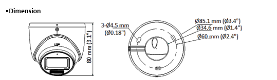 Hikvision DS-2CE76K0T-LMFS 3K Smart Hybrid Light Fixed Turret TVI/AHD/CVI/CVBS Camera Audio over Coaxial Cable Built-in Mic 2.8MM