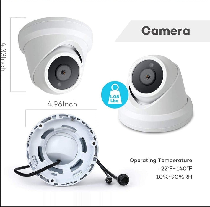 Hikvision Unbranded OEM 5MP Outdoor IP Turret Camera w/ Built-in Mic Color Night Vision 2.8mm