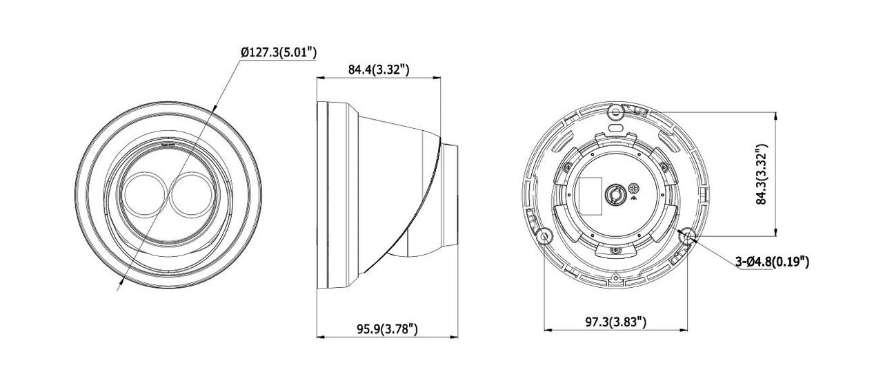 Cámara de vigilancia exterior IP de torreta HIKVISION DS-2CD2343G0-I de 4 megapíxeles EXIR PoE de 2,8 mm (versión estadounidense)