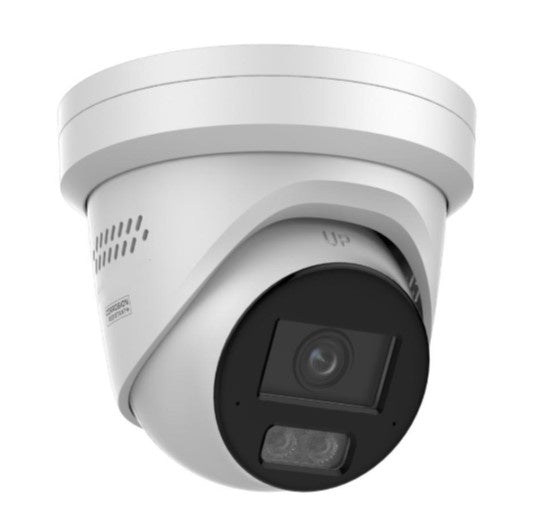 Hikvision Unbranded OEM 8MP Strobe Light & Audible Warn Color-Vu 3.0 Fixed Turret PoE IP Camera, Smart Hybrid Light, Acu-sense 3.0, Two-Way Audio, HikAI-ISP Noise Reduction, Anti-Corrosion Design 2.8mm