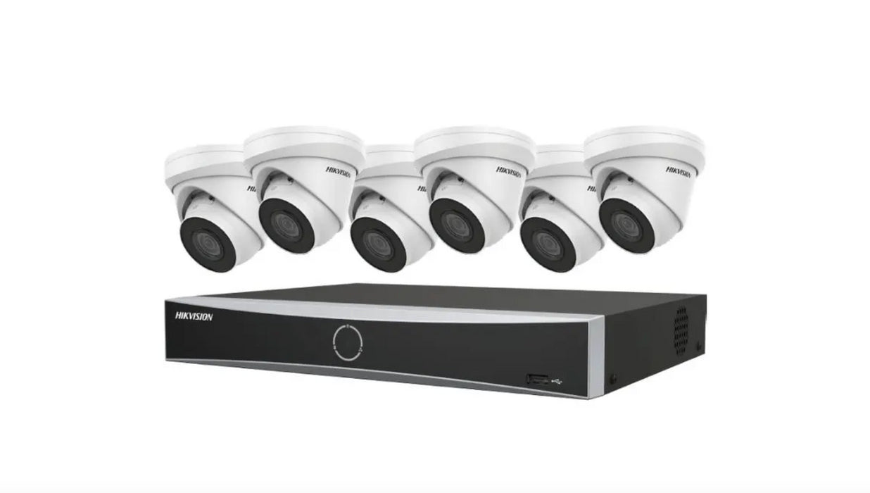 Hivision 4K 8CH KIT EKI-K82T86A 6PC 4K 8MP IP camera  ECI-T28F2 2.8MM 1PC 4K 8CH K Series NVR  W/2TB HDD