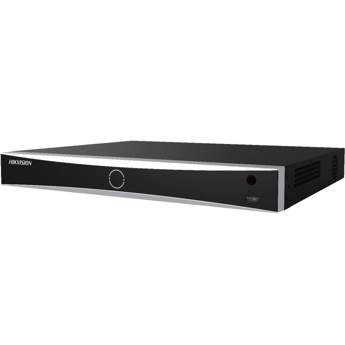 Hikvision DS-7608NXI-K2/8P NVR PoE 4K ACU-Sense H.265+ de 8 canales, detección de personas y vehículos, reconocimiento facial, compatible con cámaras IP Hikvision, firmware actualizable, versión en inglés (sin disco duro) 