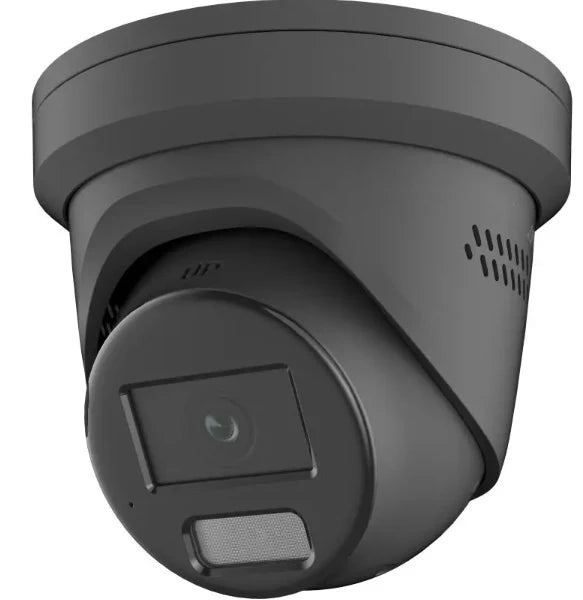 Hikvision OEM IPC-HA8T28A(2)B 4K 8MP Acusense Black Color IP Camera 2.8mm Mic and Speaker Wide Angle Two Way Audio Human and Vehicle Detection Outdoor IP67 Rated Metal Housing