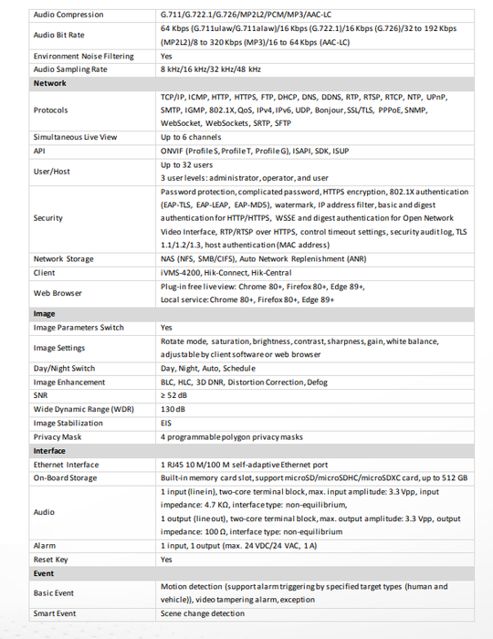 Hikvision 8MP DS-2CD2787G3T-LIZSY Smart Hybrid Light with ColorVu Motorized PTRZ Varifocal Lens Dome  IP Camera  2.8 to 12 mm
