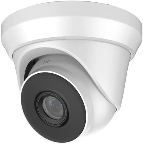 Hikvision Compatible 4K 8MP IP Turret Security Camera, Built-in Mic, Plug and Play