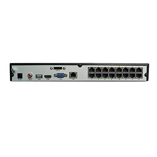 Hikvision DS-7616NI-Q2/16P 16 Channel PoE 4K Network Video Recorder NVR with 4TB Hard Drive Storage