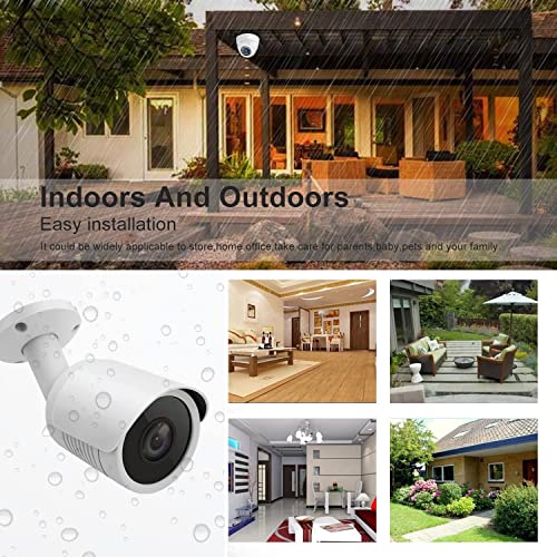5MP Bullet HD Analog Outdoor Security Camera (Quadbrid 4-in1 HD-CVI/TVI/AHD/Analog) 65ft Night Vision, Metal Housing, 3.6mm Lens 85 Degree Viewing Angle, White