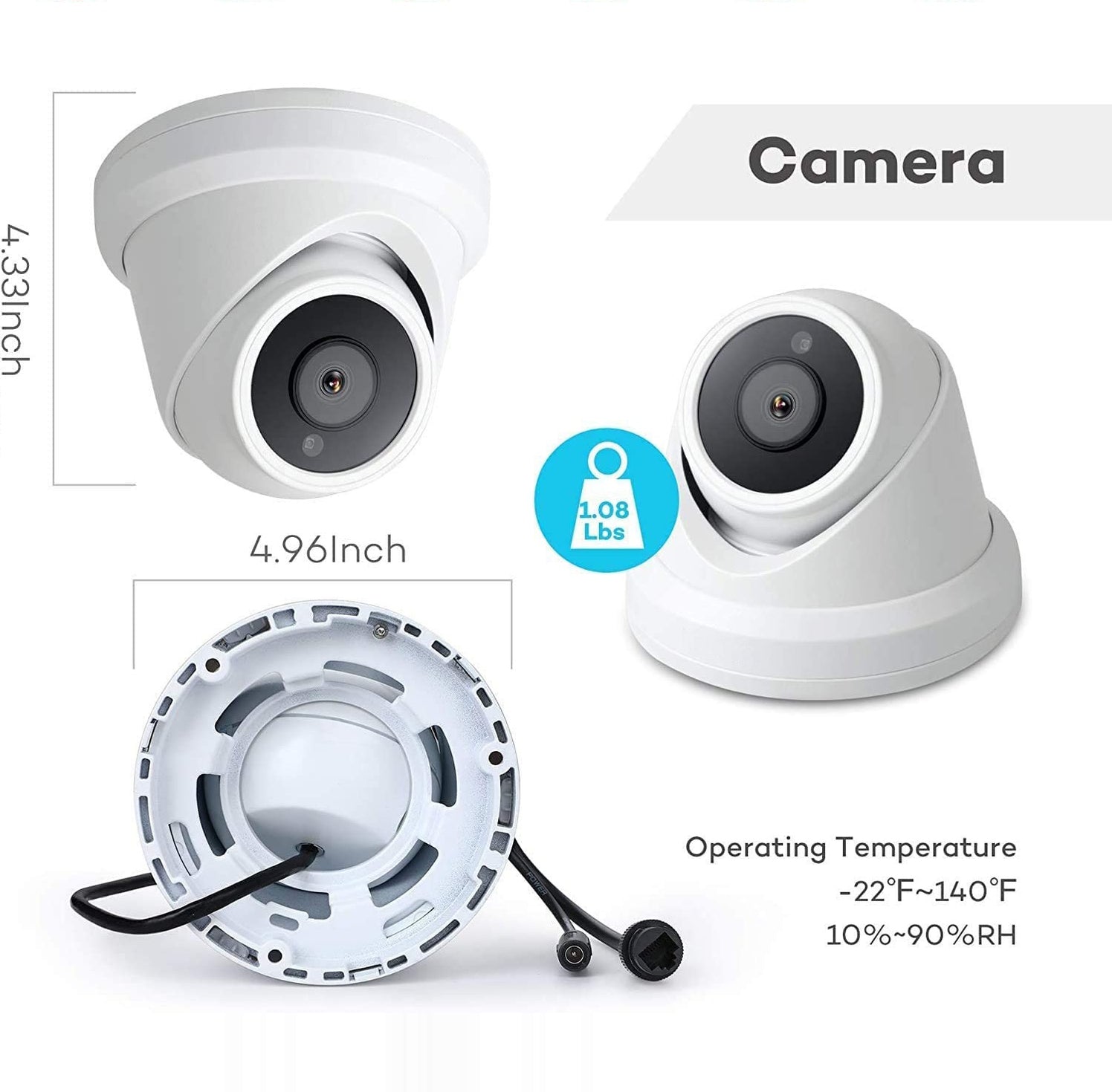 Hikvision Unbranded OEM 5MP Outdoor IP Turret Camera w/ Built-in Mic I ...